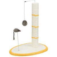 Когтеточка столбик с мышкой на пружине для кошек Trixie (Трикси) 40х30х50 см Желтый