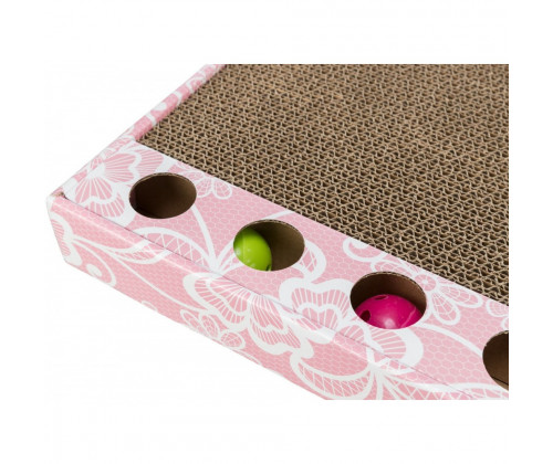 Когтеточка с шариками и кошачьей мятой для котов Trixie (Трикси) 48×5×25 см картон