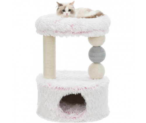 Домик с когтеточкой для кошек Trixie Harvey (Трикси Харвей) 54х40х73 см Бело-розовый