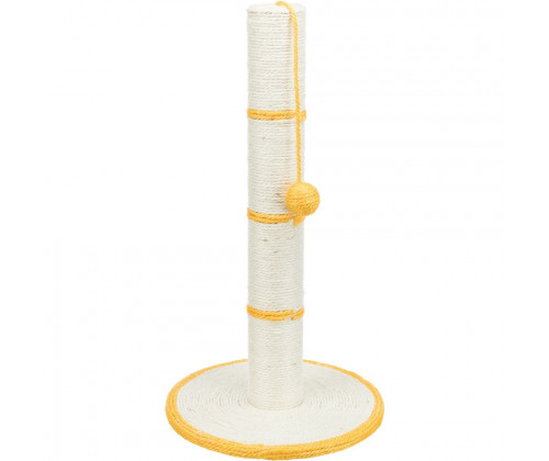 Когтеточка столбик с игрушкой для кошек Trixie (Трикси) 35х62 см Желтый