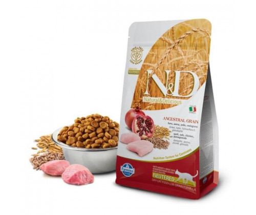 Farmina (Фармина) Low Grain Cat Neutered Chicken Adult Курица Гранат корм для кошек стерилизованных 1.5 кг.