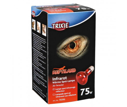 Инфракрасная лампа накаливания для обогрева террариума Trixie (Трикси) 75 W E27 63х100 мм