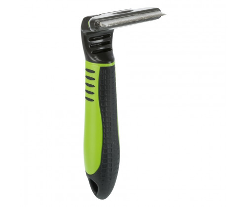 Расческа-триммер для удаления подшерстка у собак Trixie (Трикси) 6 х 15 см с острым лезвием для жесткой шерсти