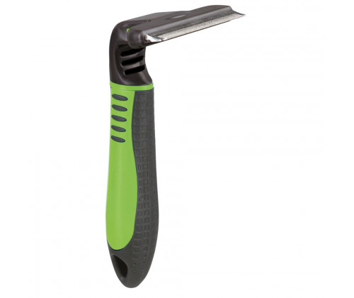 Расческа-триммер для удаления подшерстка у собак Trixie (Трикси) 8 х 14 см с острым лезвием для жесткой короткой шерсти