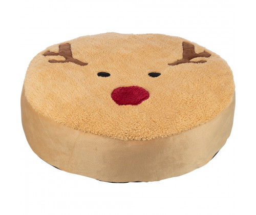 Лежак для собак и кошек Trixie Рождественский олень (Трикси) 60х60 см плюш