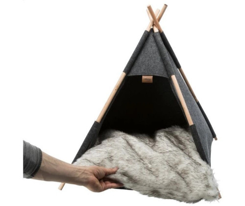 Домик вигвам для собак и котов Trixie Cave Tipi (Трикси) 55х65х55 см фетр