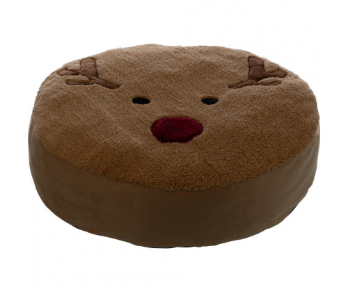 Лежак для собак и кошек Trixie Рождественский олень (Трикси) 60х60 см плюш