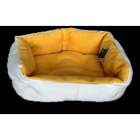 Лежак для собак и котов Мarkusha Cloud (Маркуша Клауд) Белый/Желтый