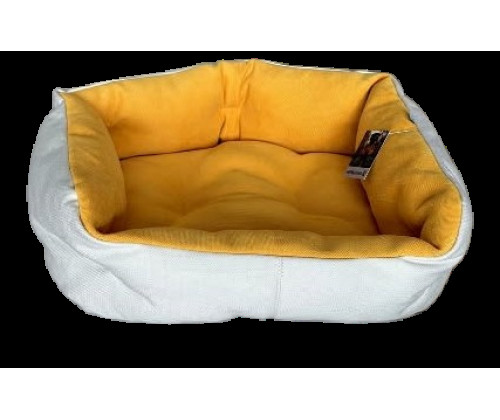 Лежак для собак и котов Мarkusha Cloud (Маркуша Клауд) Белый/Желтый