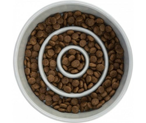 Миска для собак для медленного кормления Trixie (Трикси) 900 мл. 17х17 см керамика