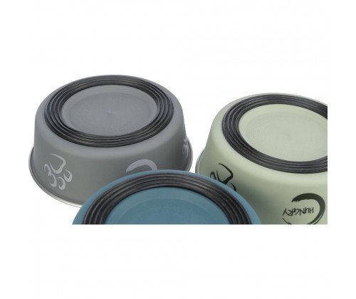 Миска для собак Trixie (Трикси) 2.2 л. 23х23 см нержавеющая сталь и пластик Серый