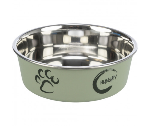 Миска для собак Trixie (Трикси) 1.5 л. 21х21 см нержавеющая сталь и пластик Зеленый