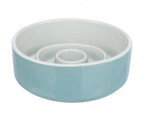 Миска для собак для медленного кормления Trixie (Трикси) 900 мл. 17х17 см керамика