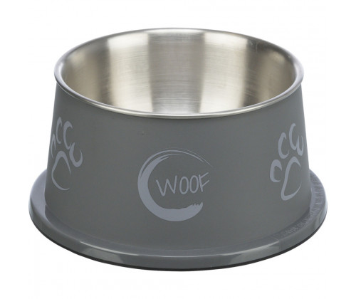 Миска для собак с длинными ушами Trixie (Трикси) 0.9 л. 19х19 см нержавеющая сталь и пластик Серый