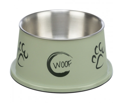 Миска для собак с длинными ушами Trixie (Трикси) 0.9 л. 19х19 см нержавеющая сталь и пластик Зеленый