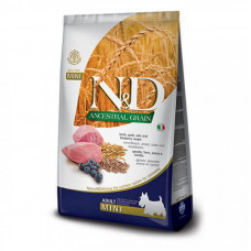 Farmina (Фармина)  N&D Low Grain Dog Lamb Blueberry Adult Mini Ягненок Черника корм для собак мелких пород 2.5 кг.