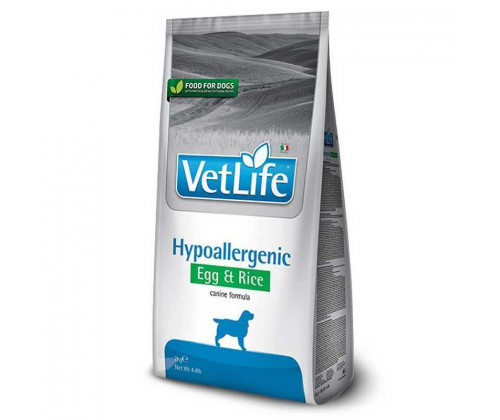 Farmina (Фармина) VetLife Hypoallergenic Яйца Рис диетический корм для собак при пищевой аллергии 2 кг