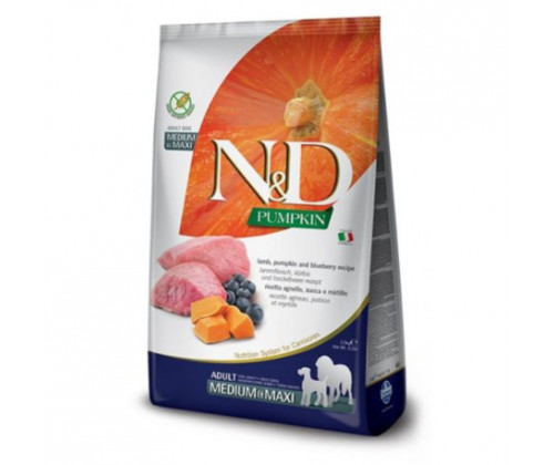 Farmina (Фармина) N&D Pumpkin Adult Medium Maxi Lamb Blueberry Ягненок Черника корм для собак крупных