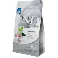 Farmina (Фармина) N&D WHITE Soft Shiny Coat Adult Mini Сибас Спирулина корм для мелких собак с белой шерстью