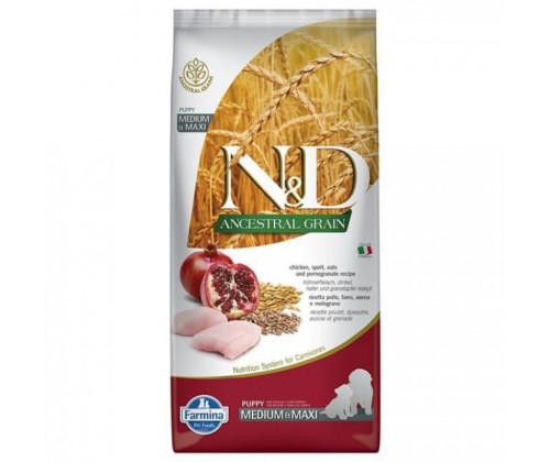 Farmina (Фармина) Low Grain Puppy Medium Maxi Курица Гранат сухой корм для щенков средних и крупных пород