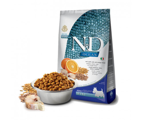 Farmina (Фармина) N&D Ocean Low Grain Adult Mini Треска Апельсин низкозерновой корм для собак мелких пород 7 кг