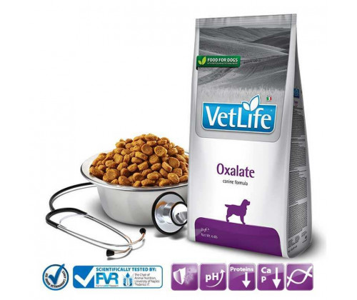 Farmina (Фармина) VetLife Oxalate диетический корм для собак при мочекаменной болезни уменшение оксалатов 2 кг