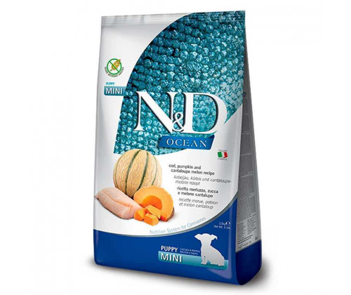 Farmina (Фармина) N&D Ocean Cod Pumpkin Cantaloupe Melon Puppy Mini Треска Дыня корм для щенков мини пород