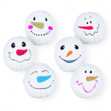 Набор игрушек Рождественские Снежки с пищалкой для собак Trixie (Трикси) 10 см 6 шт