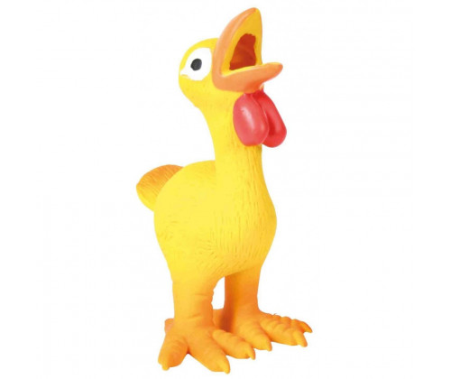 Набор игрушек Цыпленок с пищалкой для собак Trixie (Трикси) 14 см 3 шт. латекс