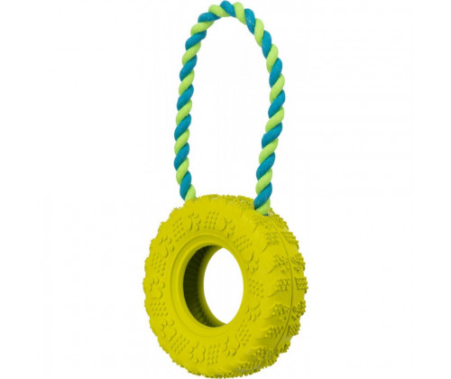 Игрушка шина на веревке для зубов собаки Trixie (Трикси) 31 см, 15 см резина
