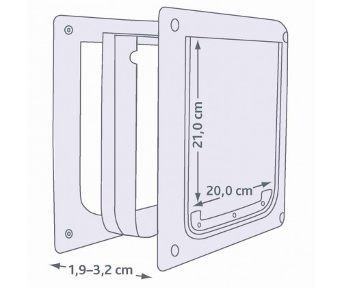 Двеца врезные для собак и котов Trixie FreeDog (Трикси ФриДог) XS-S 25x29 см