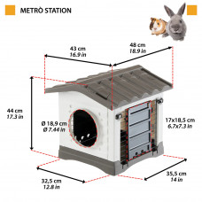 Будиночок для кроликів, морських свинок і тхорів Ferplast Metrashec Station (Ферпласт Метро Стеншин)