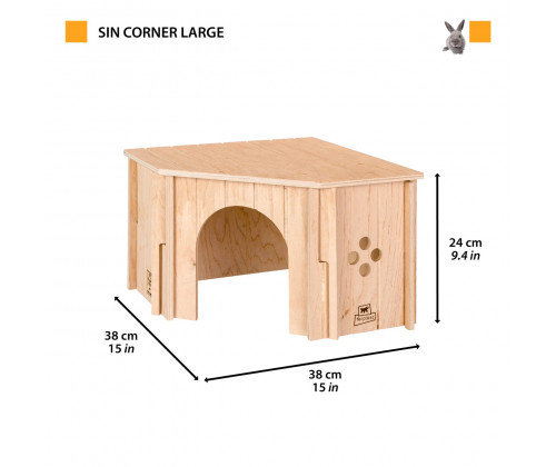 Угловой деревянный домик для кроликов Ferplast SIN CORNER (Ферпласт)