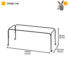 Металлическая подставка на колесах под клетки для грызунов Ferplast Stand (Ферпласт Стенд) 130 x 61,5 x h 50 cm - 140