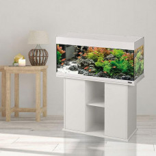 Скляний акваріум зі світлодіодною лампою на 190 літрів Ferplast Dubai 100 LED (Ферпласт Дубай 100 леД) Білий