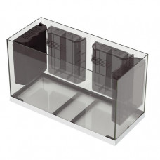 Скляний акваріум зі світлодіодною лампою на 125 літрів Ferplast Dubai 80 LED (Ферпласт Дубай 80 ЛЕД)