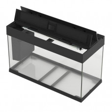 Скляний акваріум зі світлодіодною лампою на 125 літрів Ferplast Dubai 80 LED (Ферпласт Дубай 80 леД) Чорний