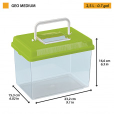 Контейнер для риб, черепах і комах Ferplast Geo (Ферпласт Гео) 23.2 х 15.3 x h 16.6 см - 2.5 L - MEDIUM