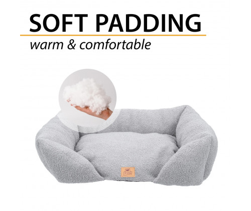 Лежак - диван для собак и кошек Pamper Bouclе (Ферпласт) 66х50х20 см - 60, Серый