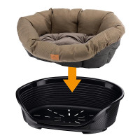 Лежанка - мягкое место для собак и кошек Ferplast Sofа' Tweed (Ферпласт Софа Твид) 64 х 48 х h 25 см - 4