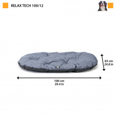 Подушка устойчива к царапинам и водоотталкивающая для собак и котов Ferplast Relax Tech (Ферпласт Релакс Теч) 100 x 63 cm - 100/12, Серый