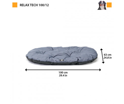 Подушка устойчива к царапинам и водоотталкивающая для собак и котов Ferplast Relax Tech (Ферпласт Релакс Теч) 100 x 63 cm - 100/12, Серый