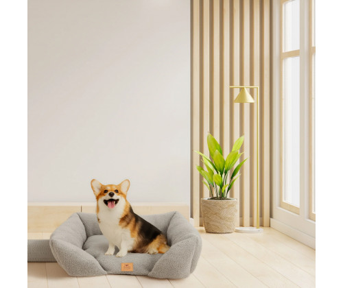 Лежак - диван для собак и кошек Pamper Bouclе (Ферпласт) 66х50х20 см - 60, Серый
