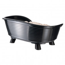 Лежанка - диван для собак и кошек Ferplast Throne (Ферпласт Трон) 61,5 x 45 x h 26 cм - 4, Черный