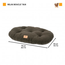 Лежак - подушка для кошек и собак Ferplast Relax Bouclе (Ферпласт Релакс) 78 x 50 cм - 78/8, Серый
