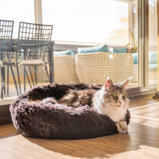 Лежак - кровать для собак и кошек Ferplast Cuddly (Ферпласт Кадли) Ø 60 x 14 cm - 60, Коричневый