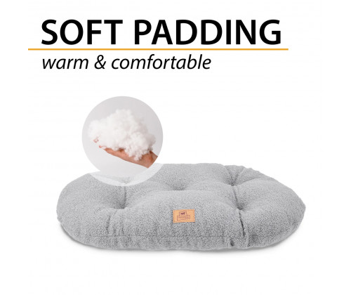 Лежак - подушка для кошек и собак Ferplast Relax Bouclе (Ферпласт Релакс) 85 x 55 cм - 89/10, Серый