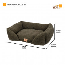 Лежак - диван для собак и кошек Pamper Bouclе (Ферпласт) 66х50х20 см - 60, Серый
