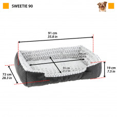 Лежанка для собак и кошек Ferplast Sweetie (Ферпласт Свити) 91 x 72 x h 19 cм - 90