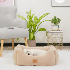 Лежанка - софа для собак и кошек Ferplast Coccolo Microfleece (Ферпласт Кокколо Микрофлис) 55 x 45 x h 20 cm - 50, Бежевый